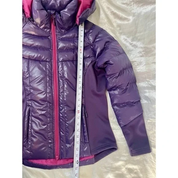 Horze Women's Hooded Puffer‎ Jacket Purple Pink Size US 8 Insulated - Picture 13 of 15